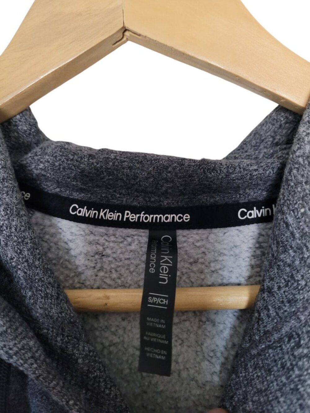 Calvin Klein Performance Cropped Hoodie Sweatshirt Gray Size Small - Picture 5 of 6